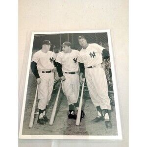 Yankees Legends – Mantle, Maris & Berra 8X10 B/W Glossy Photo
